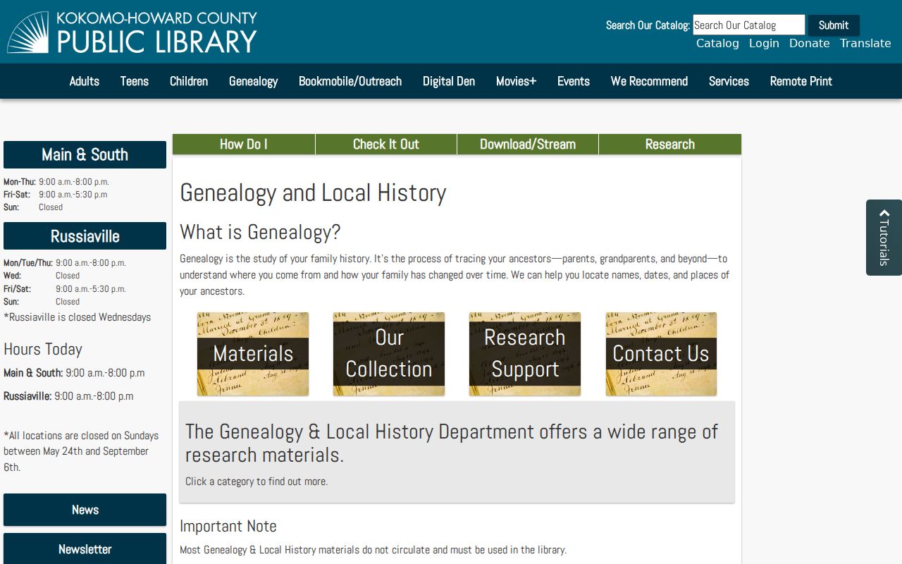 Kokomo residents directory KHCPL genealogy collection